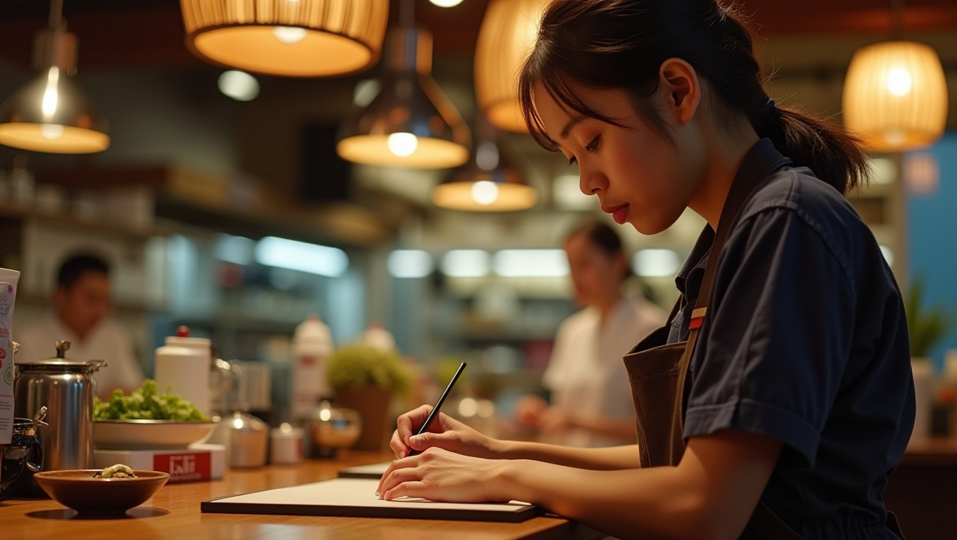 Happy restaurant staff working in Japan - Image 2