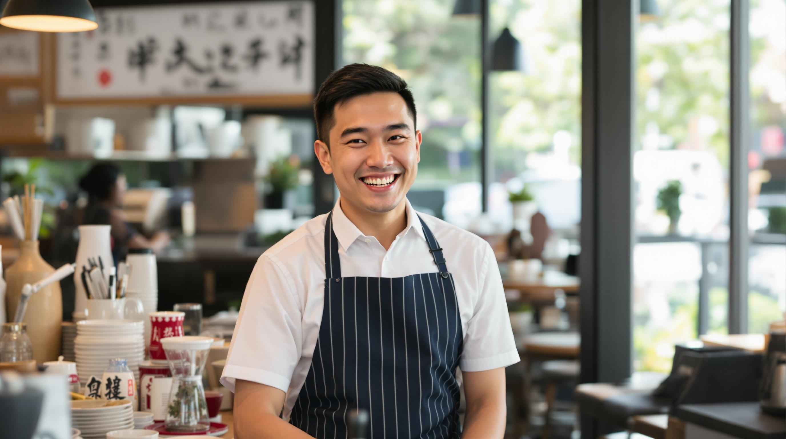 Happy restaurant staff working in Japan - Image 3
